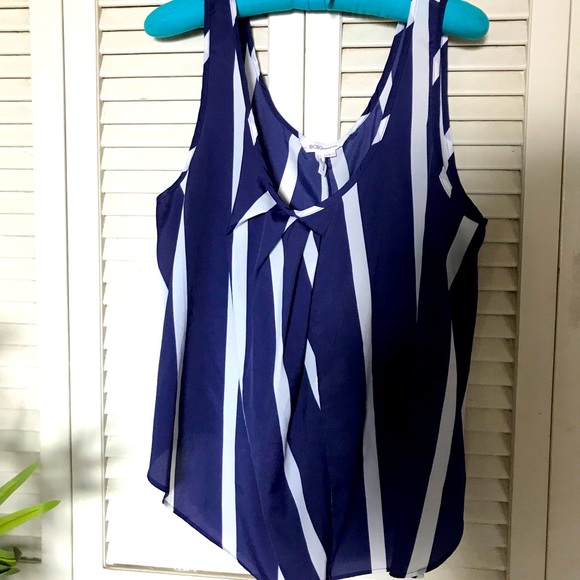 BCBGeneration striped  Polyester split-back tank L - Picture 3 of 10